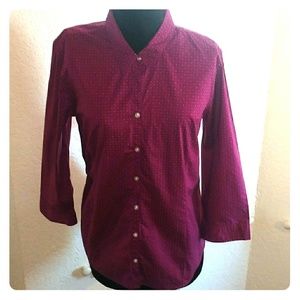 Eddie Bauer | XL | Button Down | Magenta & Gold